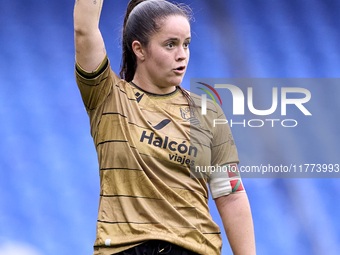 Nerea Eizagirre of Real Sociedad reacts during the Liga F match between RC Deportivo Abanca and Real Sociedad at Abanca Riazor Stadium in La...