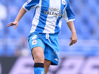 Samara Ortiz of RC Deportivo Abanca plays during the Liga F match between RC Deportivo Abanca and Real Sociedad at Abanca Riazor Stadium in...