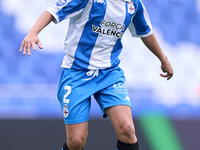 Samara Ortiz of RC Deportivo Abanca plays during the Liga F match between RC Deportivo Abanca and Real Sociedad at Abanca Riazor Stadium in...