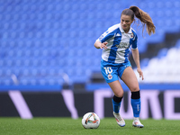 Millene Cabral of RC Deportivo Abanca plays during the Liga F match between RC Deportivo Abanca and Real Sociedad at Abanca Riazor Stadium i...