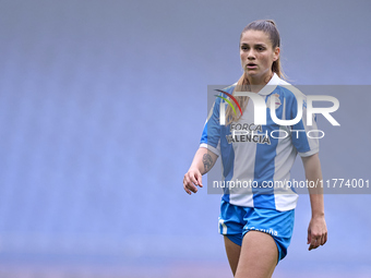 Millene Cabral of RC Deportivo Abanca reacts during the Liga F match between RC Deportivo Abanca and Real Sociedad at Abanca Riazor Stadium...