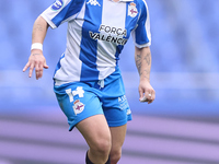 Ainhoa Marin Martin of RC Deportivo Abanca is in action during the Liga F match between RC Deportivo Abanca and Real Sociedad at Abanca Riaz...