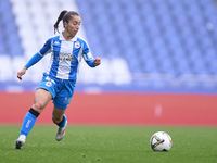 Cristina Martinez Gutierrez of RC Deportivo Abanca plays during the Liga F match between RC Deportivo Abanca and Real Sociedad at Abanca Ria...