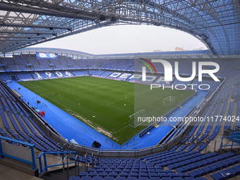 A general view inside the stadium before the Liga F match between RC Deportivo Abanca and Real Sociedad at Abanca Riazor Stadium in La Corun...