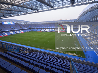 A general view inside the stadium before the Liga F match between RC Deportivo Abanca and Real Sociedad at Abanca Riazor Stadium in La Corun...