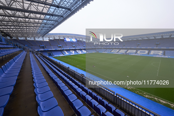 A general view inside the stadium before the Liga F match between RC Deportivo Abanca and Real Sociedad at Abanca Riazor Stadium in La Corun...