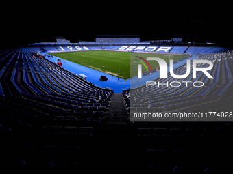 A general view inside the stadium before the Liga F match between RC Deportivo Abanca and Real Sociedad at Abanca Riazor Stadium in La Corun...