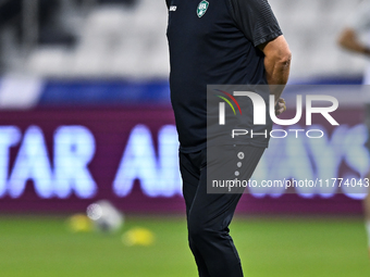 Assistant coach Vlado Radmanovich of the Uzbekistan national team attends a training session at Jassim Bin Hamad Stadium in Doha, Qatar, on...