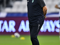 Assistant coach Vlado Radmanovich of the Uzbekistan national team attends a training session at Jassim Bin Hamad Stadium in Doha, Qatar, on...