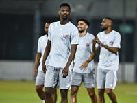 Players of the Qatar national team train at Aspire Academy in Doha, Qatar, on November 13, 2024, ahead of the FIFA World Cup 2026 Qualificat...