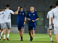 Head coach Marquez Lopez of the Qatar national team attends a training session at Aspire Academy in Doha, Qatar, on November 13, 2024, ahead...