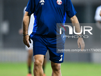 Head coach Marquez Lopez of the Qatar national team attends a training session at Aspire Academy in Doha, Qatar, on November 13, 2024, ahead...