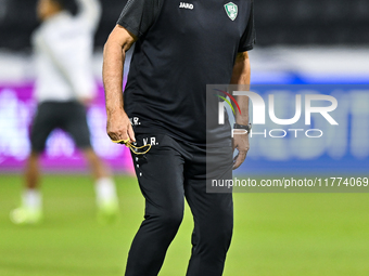 Assistant coach Vlado Radmanovich of the Uzbekistan national team attends a training session at Jassim Bin Hamad Stadium in Doha, Qatar, on...