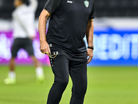 Assistant coach Vlado Radmanovich of the Uzbekistan national team attends a training session at Jassim Bin Hamad Stadium in Doha, Qatar, on...