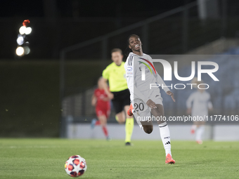 Linda Caicedo of Real Madrid Women plays during the UEFA Women's Champions League match between Real Madrid and FC Twente at Alfredo Di Stef...