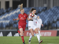 Signe Bruun of Real Madrid Women and Lieske Carleer of FC Twente fight for the ball during the UEFA Women's Champions League match between R...