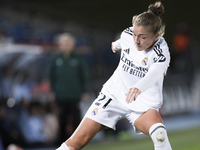 Filippa Angeldahl of Real Madrid women plays during the UEFA Women's Champions League match between Real Madrid and FC Twente at Alfredo Di...