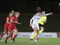 Signe Bruun of Real Madrid women plays during the UEFA Women's Champions League match between Real Madrid and FC Twente at Alfredo Di Stefan...