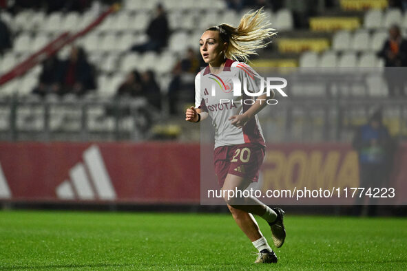 Giada Greggi of A.S. Roma Femminile participates in Group A - Day 3 - UEFA Women's Champions League 2023/24 match between A.S. Roma and Olym...