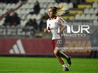 Giada Greggi of A.S. Roma Femminile participates in Group A - Day 3 - UEFA Women's Champions League 2023/24 match between A.S. Roma and Olym...