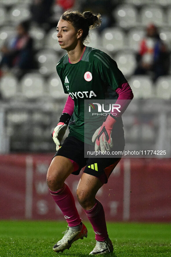 Camelia Ceasar of A.S. Roma Femminile participates in Group A - Day 3 - UEFA Women's Champions League 2023/24 match between A.S. Roma and Ol...