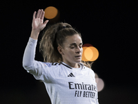 Teresa Abelleira of Real Madrid women plays during the UEFA Women's Champions League match between Real Madrid and FC Twente at Alfredo Di S...