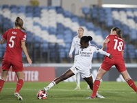 Linda Caicedo of Real Madrid women is in action during the UEFA Women's Champions League match between Real Madrid and FC Twente at Alfredo...