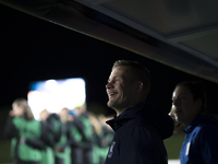 The head coach of FC Twente, Joran Pot, is present during the UEFA Women's Champions League match between Real Madrid and FC Twente at Alfre...