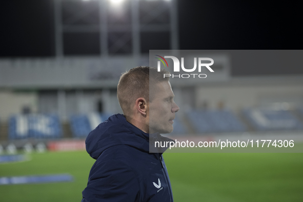 The head coach of FC Twente, Joran Pot, is present during the UEFA Women's Champions League match between Real Madrid and FC Twente at Alfre...