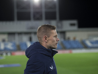 The head coach of FC Twente, Joran Pot, is present during the UEFA Women's Champions League match between Real Madrid and FC Twente at Alfre...