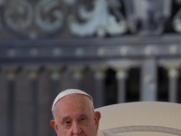 Pope Francis attends the weekly general audience at St Peter's Square in The Vatican on November 13, 2024. (