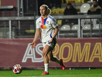 Lindsey Horan of Olympique Lyonnais is in action during Group A - Day 3 of the UEFA Women's Champions League 2023/24 between A.S. Roma and O...