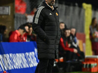 Alessandro Spugna coaches A.S. Roma Femminile during Group A - Day 3 of the UEFA Women's Champions League 2023/24 between A.S. Roma and Olym...