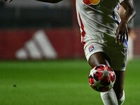 Kadidiatou Diani of Olympique Lyonnais is in action during Group A - Day 3 of the UEFA Women's Champions League 2023/24 between A.S. Roma an...