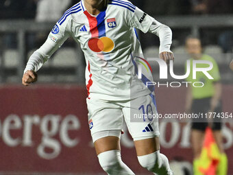 Dzsenifer Marozsan of Olympique Lyonnais is in action during Group A - Day 3 of the UEFA Women's Champions League 2023/24 between A.S. Roma...