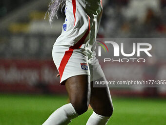 Kadidiatou Diani of Olympique Lyonnais is in action during Group A - Day 3 of the UEFA Women's Champions League 2023/24 between A.S. Roma an...