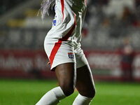 Kadidiatou Diani of Olympique Lyonnais is in action during Group A - Day 3 of the UEFA Women's Champions League 2023/24 between A.S. Roma an...