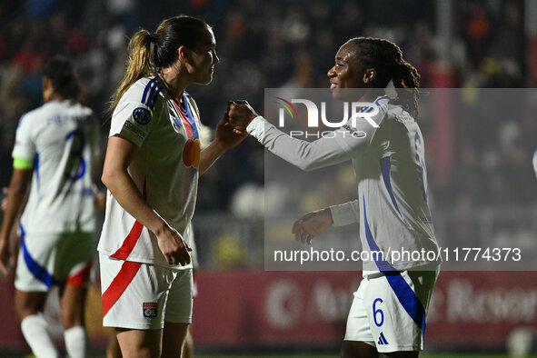 Melchie Dumornay of Olympique Lyonnais celebrates after scoring the goal of 0-1 during Group A - Day 3 - UEFA Women's Champions League 2023/...