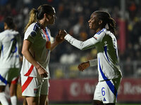 Melchie Dumornay of Olympique Lyonnais celebrates after scoring the goal of 0-1 during Group A - Day 3 - UEFA Women's Champions League 2023/...