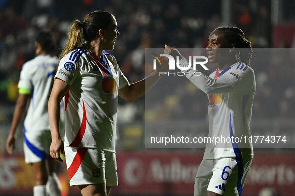 Melchie Dumornay of Olympique Lyonnais celebrates after scoring the goal of 0-1 during Group A - Day 3 - UEFA Women's Champions League 2023/...