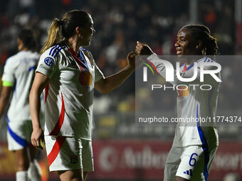 Melchie Dumornay of Olympique Lyonnais celebrates after scoring the goal of 0-1 during Group A - Day 3 - UEFA Women's Champions League 2023/...