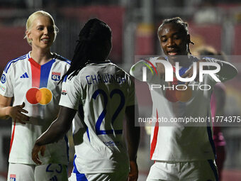 Melchie Dumornay of Olympique Lyonnais celebrates after scoring the goal of 0-1 during Group A - Day 3 - UEFA Women's Champions League 2023/...