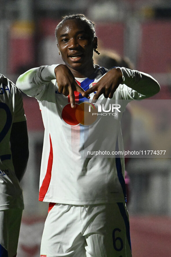 Melchie Dumornay of Olympique Lyonnais celebrates after scoring the goal of 0-1 during Group A - Day 3 - UEFA Women's Champions League 2023/...