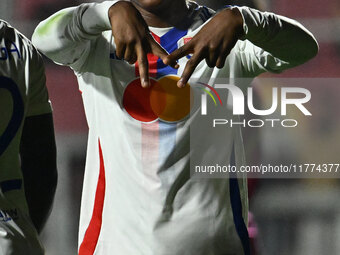 Melchie Dumornay of Olympique Lyonnais celebrates after scoring the goal of 0-1 during Group A - Day 3 - UEFA Women's Champions League 2023/...