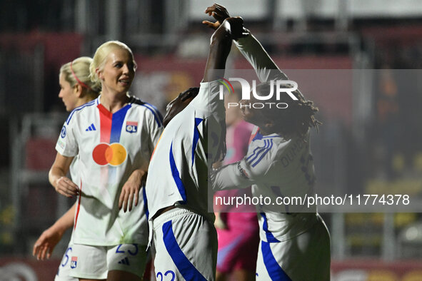 Melchie Dumornay of Olympique Lyonnais celebrates after scoring the goal of 0-1 during Group A - Day 3 - UEFA Women's Champions League 2023/...