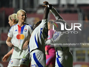 Melchie Dumornay of Olympique Lyonnais celebrates after scoring the goal of 0-1 during Group A - Day 3 - UEFA Women's Champions League 2023/...