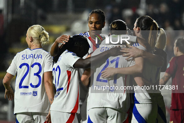 Melchie Dumornay of Olympique Lyonnais celebrates after scoring the goal of 0-1 during Group A - Day 3 - UEFA Women's Champions League 2023/...