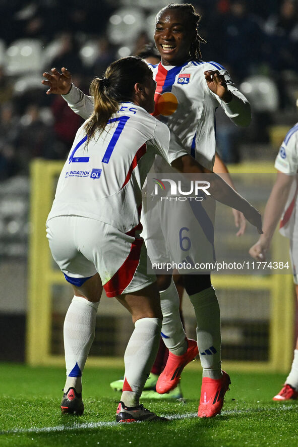 Melchie Dumornay of Olympique Lyonnais celebrates after scoring the goal of 0-1 during Group A - Day 3 - UEFA Women's Champions League 2023/...