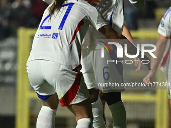 Melchie Dumornay of Olympique Lyonnais celebrates after scoring the goal of 0-1 during Group A - Day 3 - UEFA Women's Champions League 2023/...