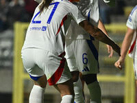 Melchie Dumornay of Olympique Lyonnais celebrates after scoring the goal of 0-1 during Group A - Day 3 - UEFA Women's Champions League 2023/...